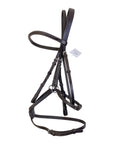 Plymouth Figure 8 Bridle By SmartPak w/ Rubber Reins in Chocolate Brown