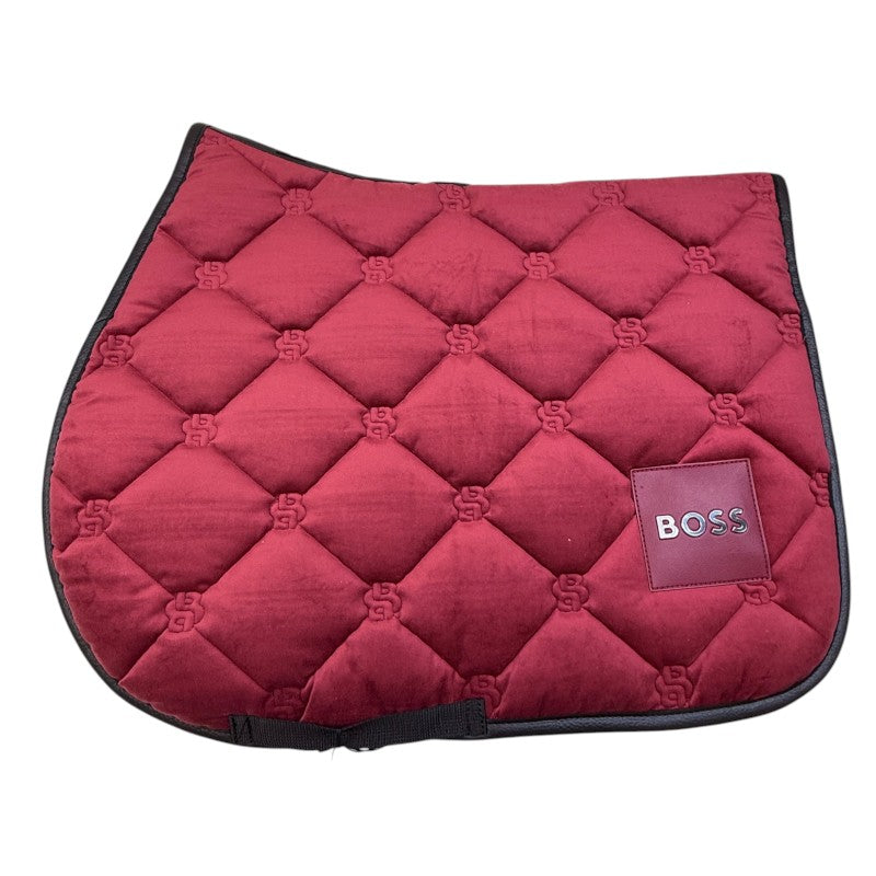 BOSS Equestrian Velvet Saddle Pad in Cabernet