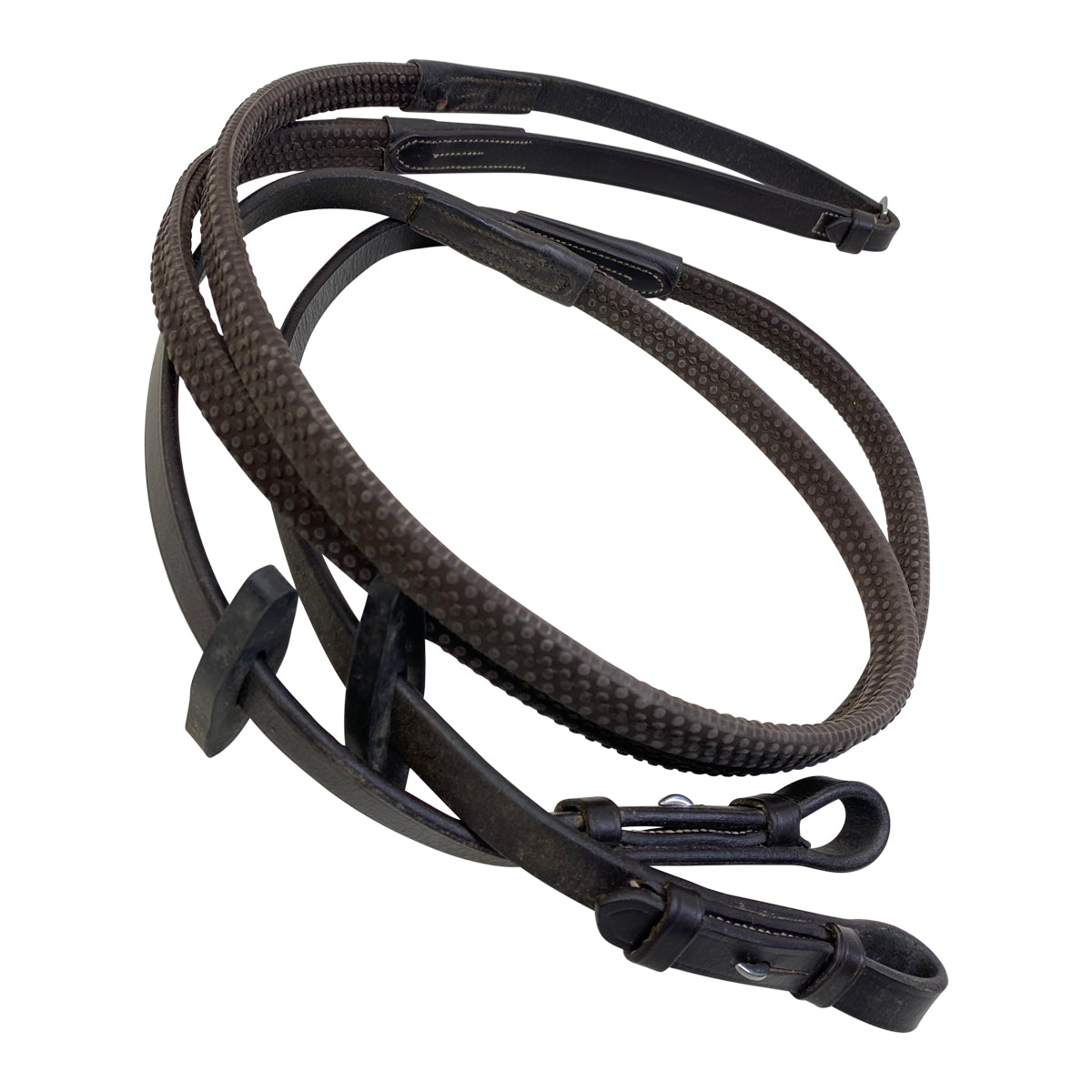 Plymouth Figure 8 Bridle By SmartPak w/ Rubber Reins in Chocolate Brown