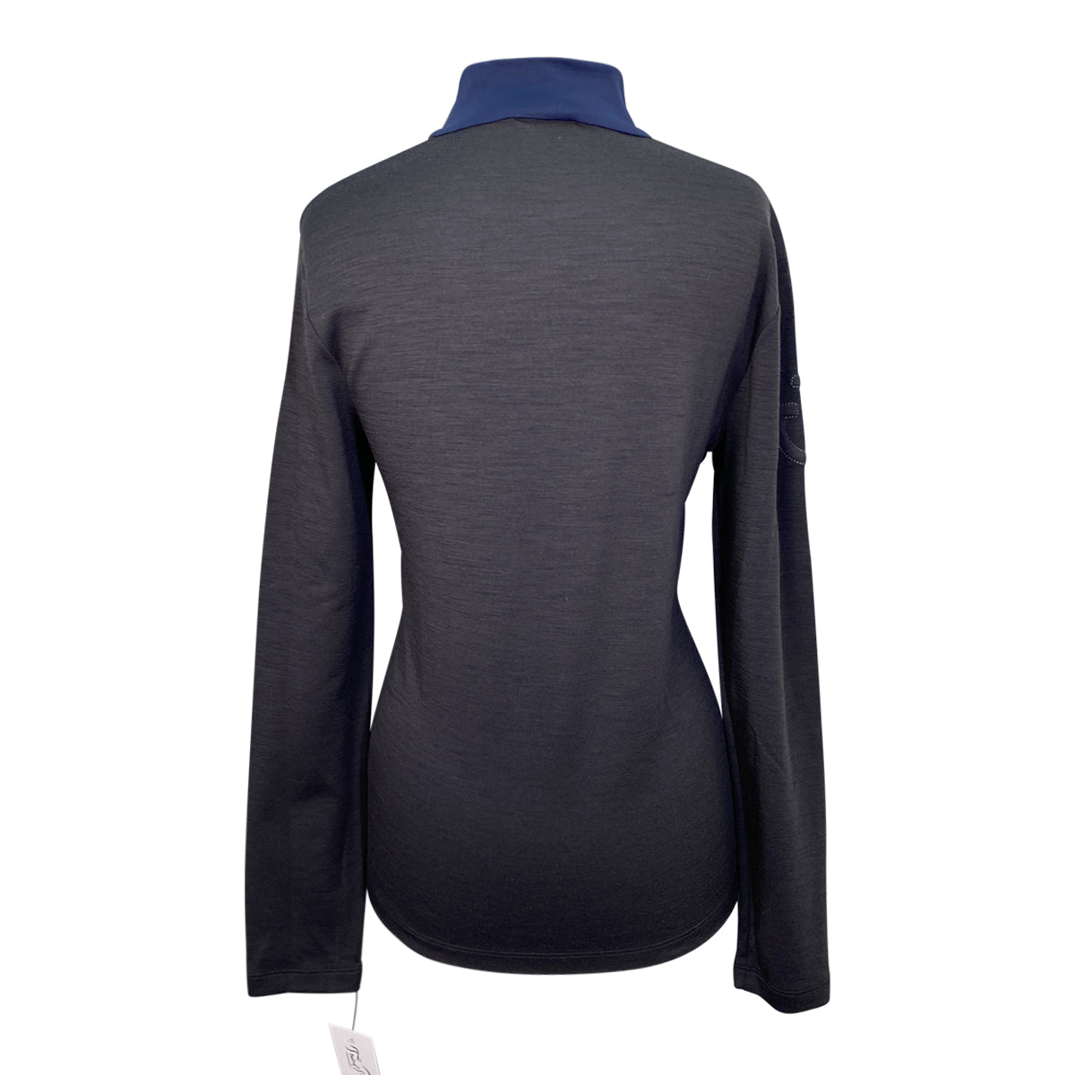 Cavalleria Toscana Tech Wool Half Zip Turtleneck in Navy/Black