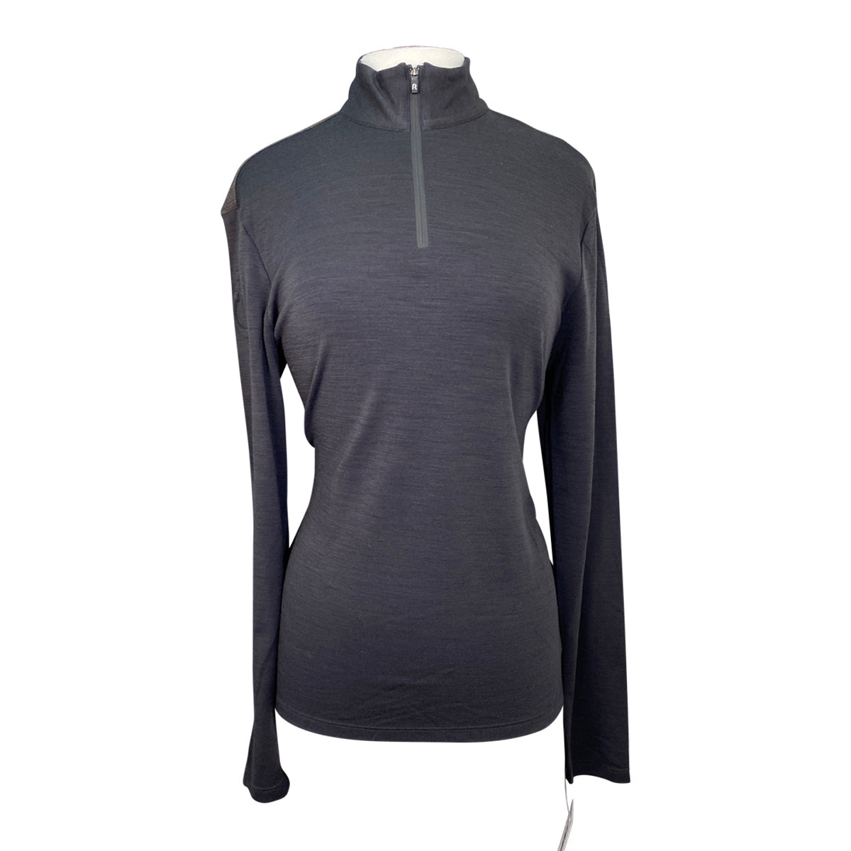 Cavalleria Toscana Tech Wool Half Zip Turtleneck in Grey/Black