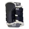 Eskadron Faux Fur Mesh Tendon Boots in Black - XL