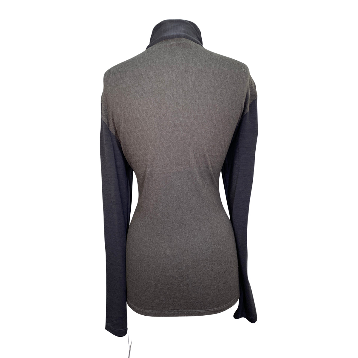 Cavalleria Toscana Tech Wool Half Zip Turtleneck in Grey/Black