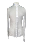 Cavalleria Toscana Long Sleeve Light Weight Shirt in White/Blue Polka Dots
