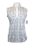 Ronner Sleeveless Sport Polo in White/Black Bits &amp; Stirrups