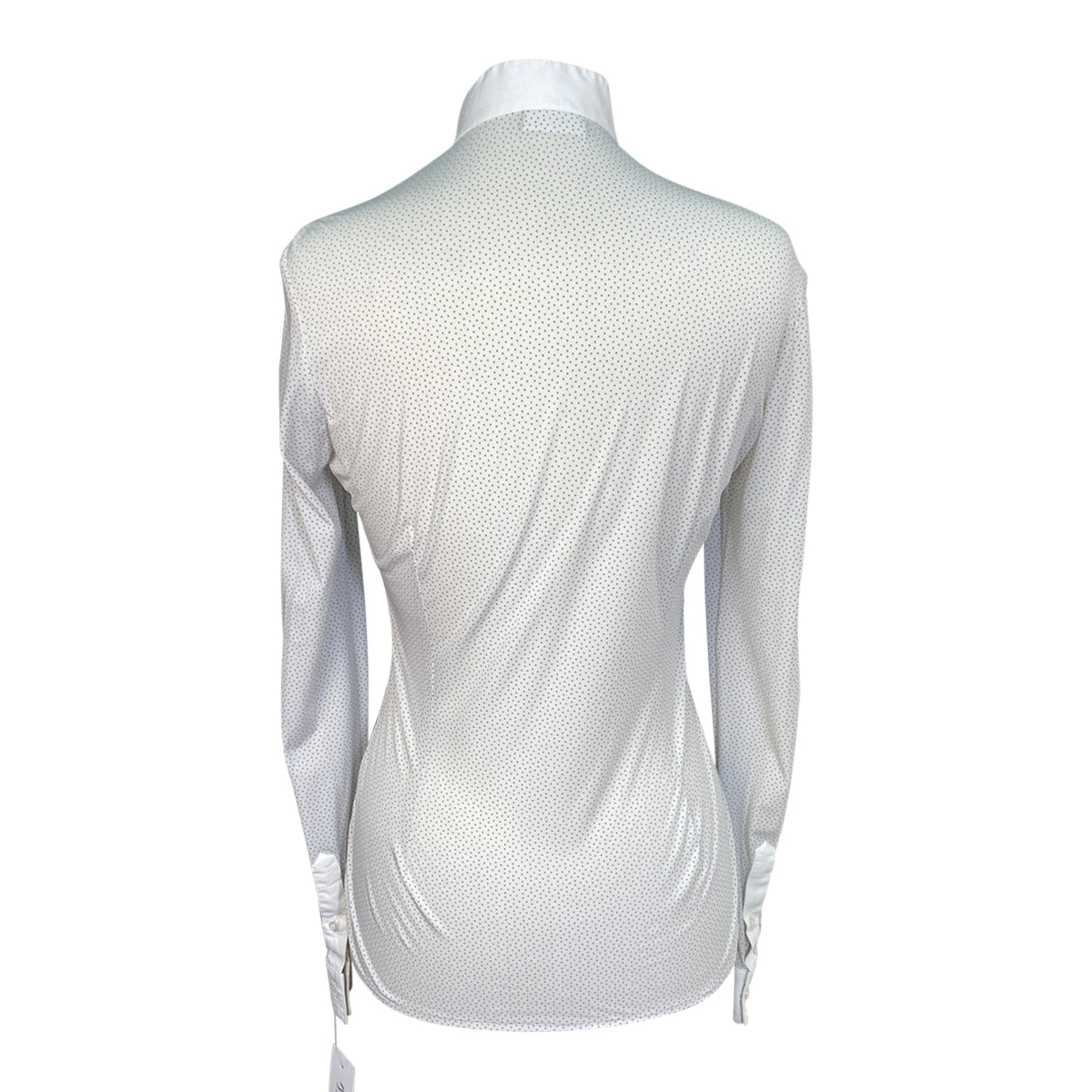 Cavalleria Toscana Long Sleeve Light Weight Shirt in White/Blue Polka Dots