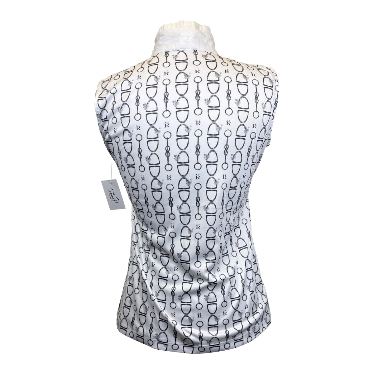 Ronner Sleeveless Sport Polo in White/Black Bits &amp;amp; Stirrups