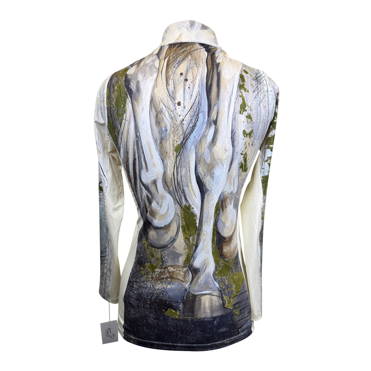 Arista Equestrian 'Brio-Tek' 1/4 Zip Shirt in Watercolor Horse