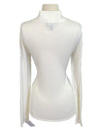 B Vertigo 'Ruth' Knitted 1/4 Zip Sweater in Vanilla - Women's Large