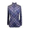 Arista Equestrian 'Brio-Tek' 1/4 Zip Shirt in Purple Plaid/Bits