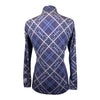 Arista Equestrian 'Brio-Tek' 1/4 Zip Shirt in Purple Plaid/Bits