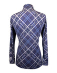 Arista Equestrian 'Brio-Tek' 1/4 Zip Shirt in Purple Plaid/Bits