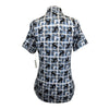 Kerrits Ice Fil Short Sleeve Shirt in Blue Squares &amp; Horses
