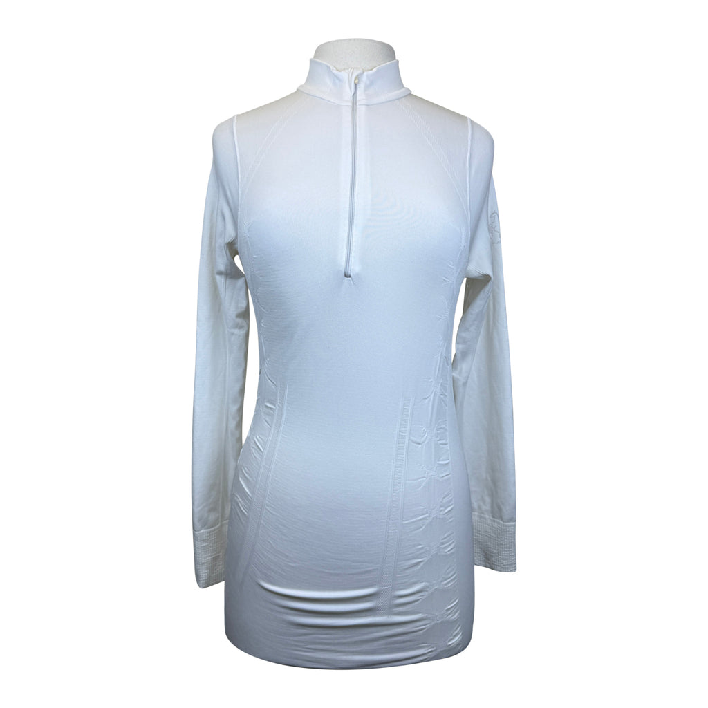 Goode Rider 1/2 Zip Seamless Shirt in White