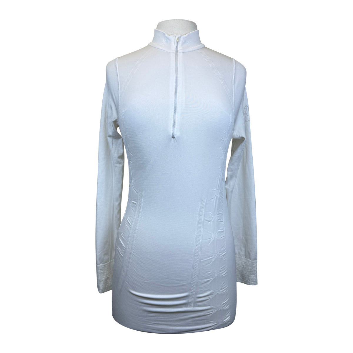 Goode Rider 1/2 Zip Seamless Shirt in White