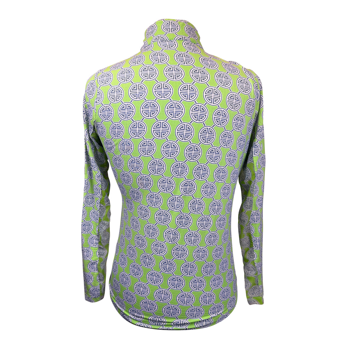 IBKUL Long Sleeve Shirt in Green/Blue