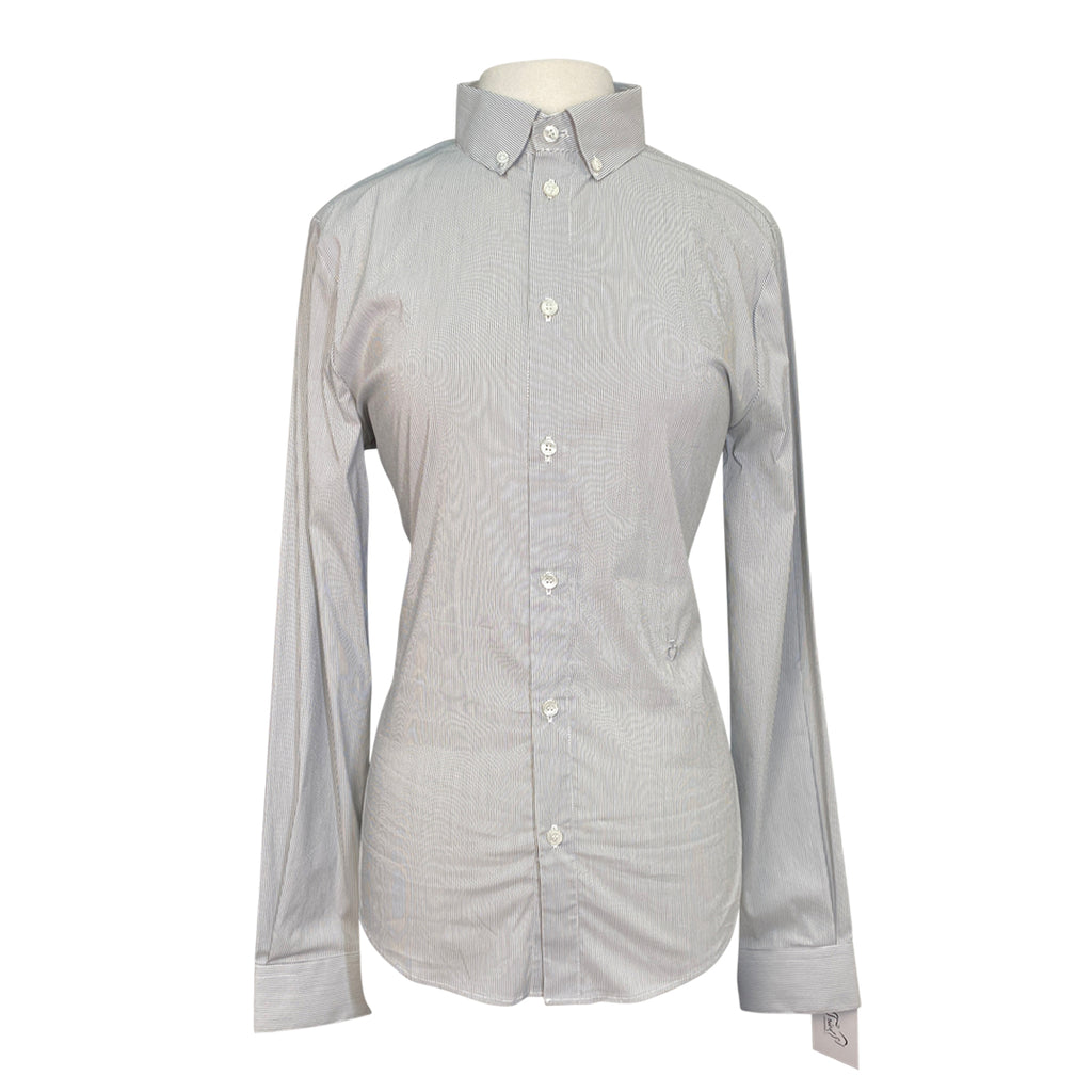 Cavalleria Toscana Guibert Shirt L/S in White/ Blue Stripes
