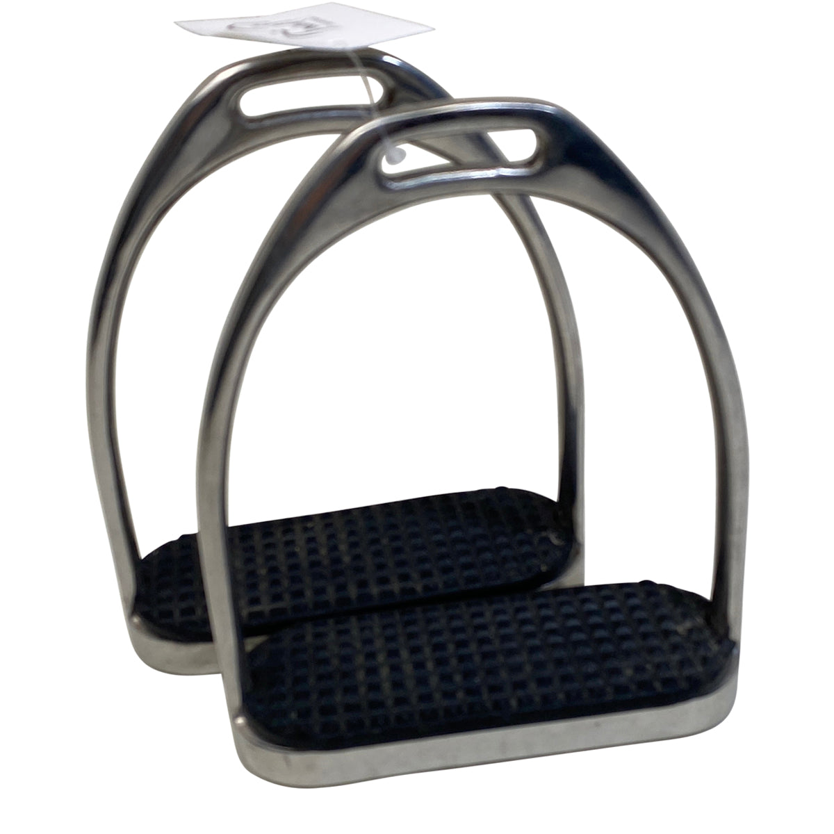 Stirrup Irons in Stainless Steel/Black