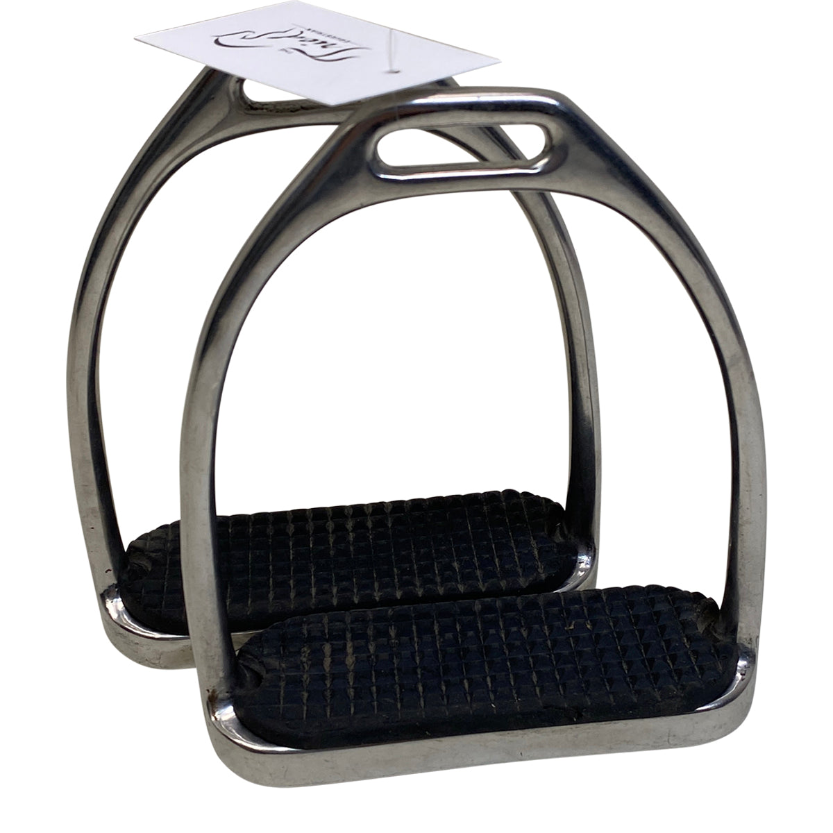 Stirrup Irons in Stainless Steel/Black