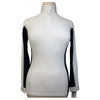 Cavalleria Toscana Jersey Perforated Insert Shirt in White/Black
