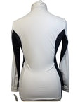 Cavalleria Toscana Jersey Perforated Insert Shirt in White/Black
