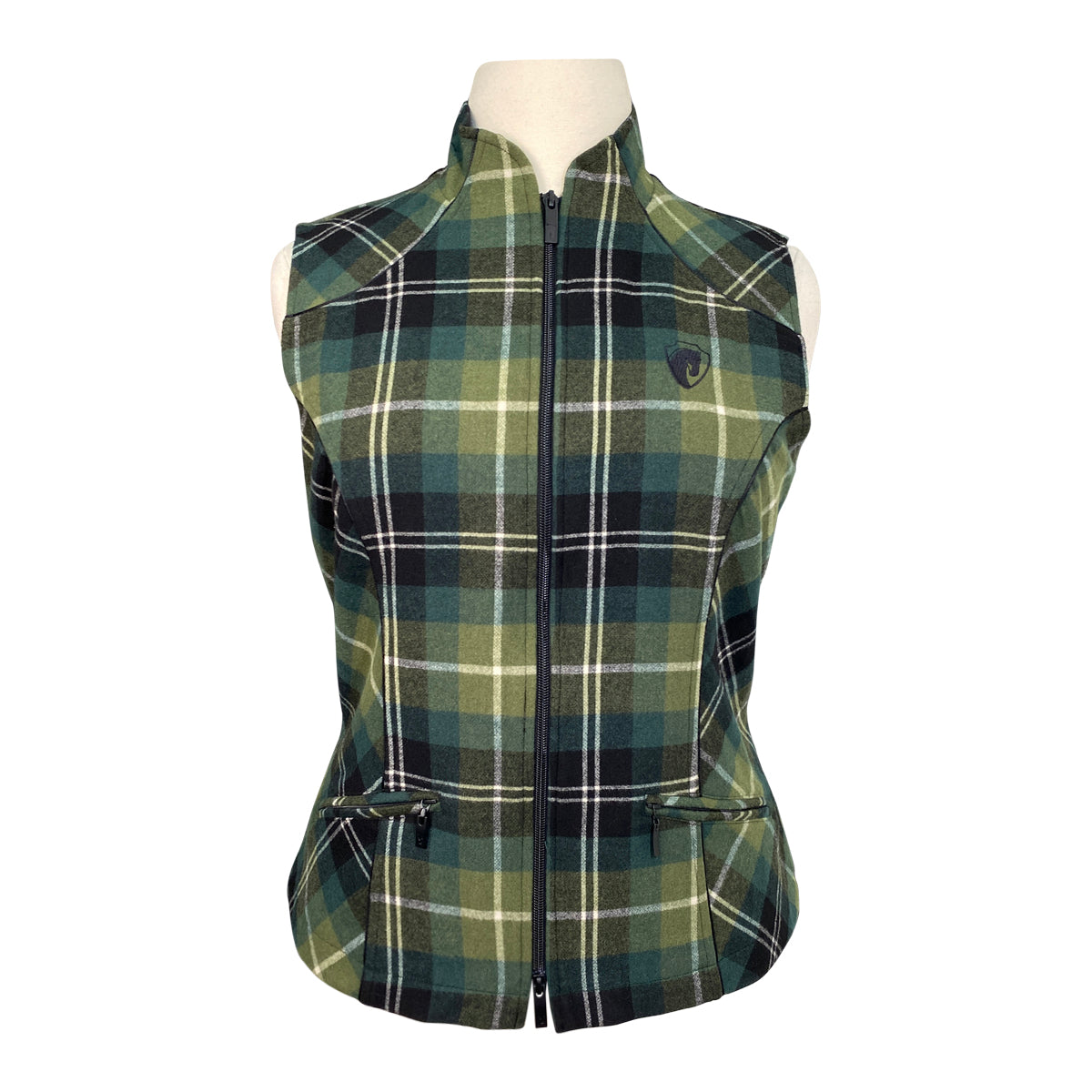Arista Equestrian 'Heritage' Vest in Juniper Plaid - Women's Large