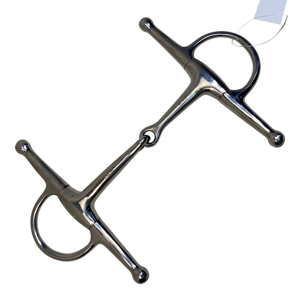 Centaur Medium Weight Full Cheek Single Joint Snaffle Bit in Stainless Steel - 5.5"
