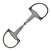 Happy Mouth King Dee Ring Snaffle Bit in White/Stainless Steel - 5.25"