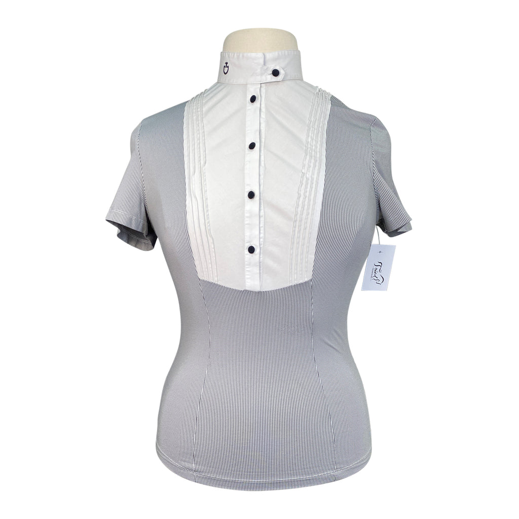 Cavalleria Toscana Bib Show Shirt in Black/White Dots 