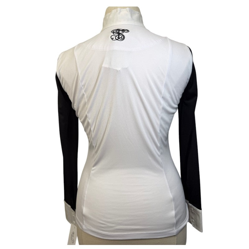 Le Fash 'Paulo Alto' Long Sleeve Show Shirt in White/Black 