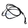 Rolled Leather Rubber-Lined Reins w/Stops in Black - Full