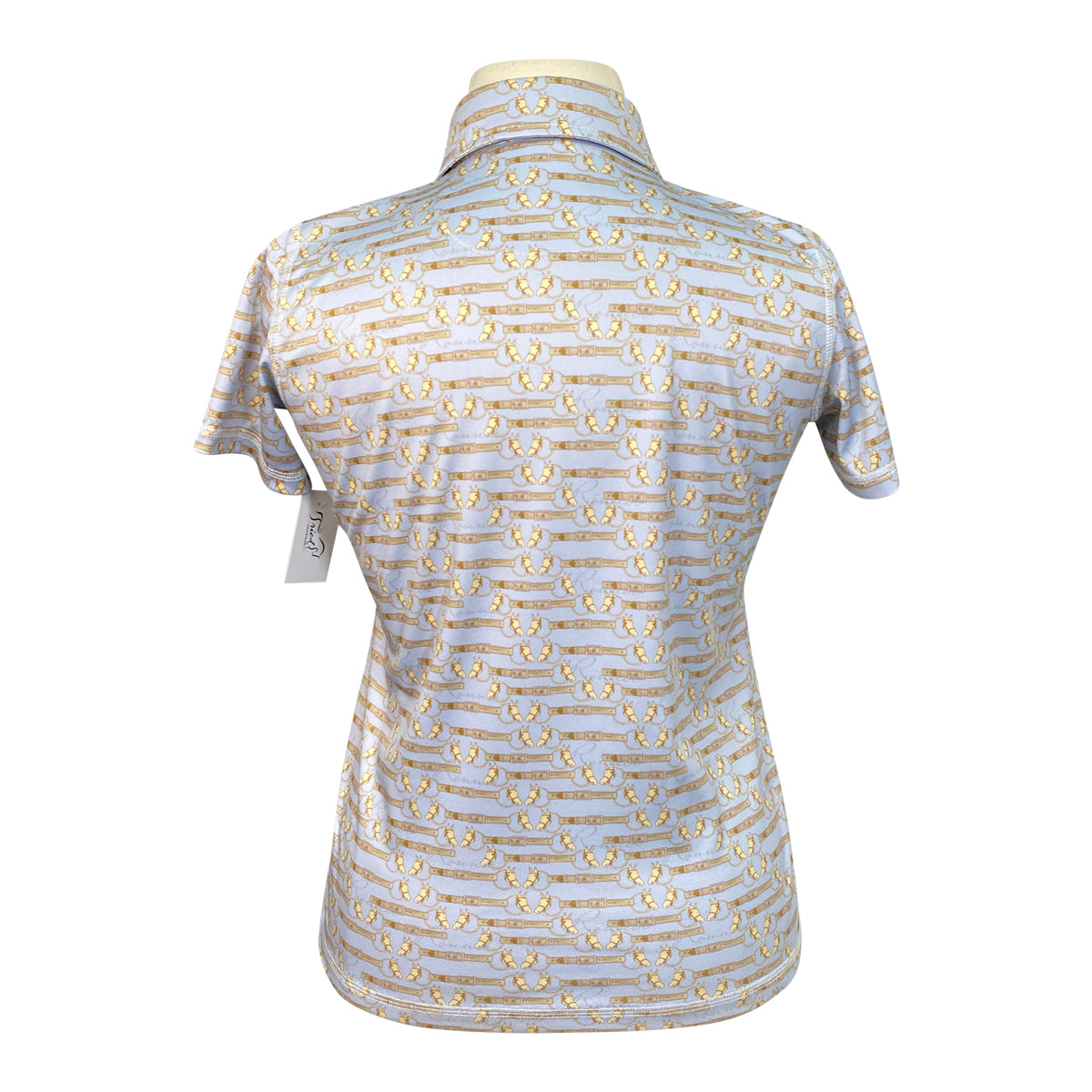 Ronner Shirred Sleeve Sport Polo in Horse Heads/Belts