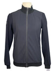 Front of Cavalleria Toscana Stretch Bomber Jacket in Black - Women's Medium
