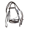 Henri de Rivel Pro Mono Crown Bridle w/Flash & Laced Reins in Brown