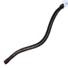 Curved Crystal Browband in Brown/Clear Crystals - 17"