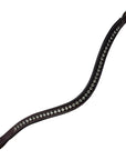 Curved Crystal Browband in Brown/Clear Crystals - 17"
