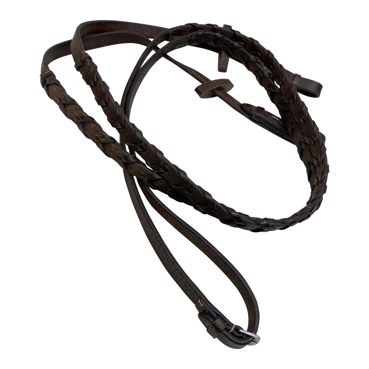 Henri de Rivel Pro Mono Crown Bridle w/Flash & Laced Reins in Brown