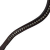 Curved Crystal Browband in Brown/Clear Crystals - 17"