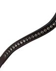 Curved Crystal Browband in Brown/Clear Crystals - 17"