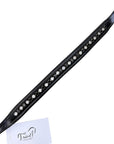Exion Pro Straight Crystal Browband in Black/Clear Crystals - 15"