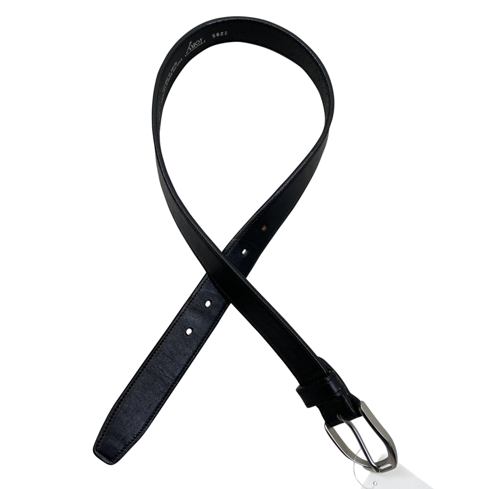 Tory Leather Stirrup Belt in Black - Women's XS