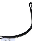 Exion Pro Straight Crystal Browband in Black/Clear Crystals - 15"