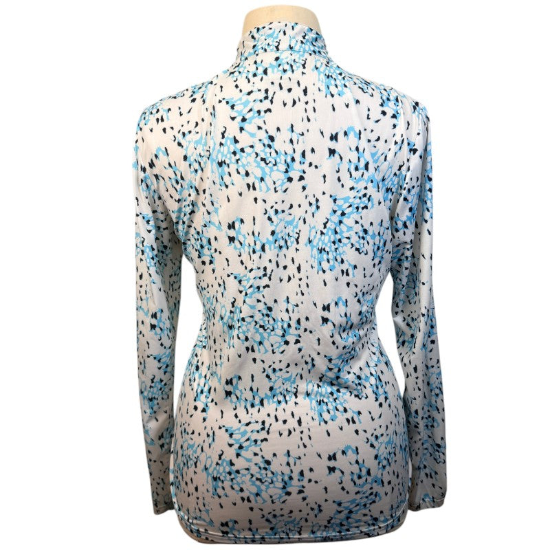 SanSoleil Sun Shirt in Blue/White Dalmatian