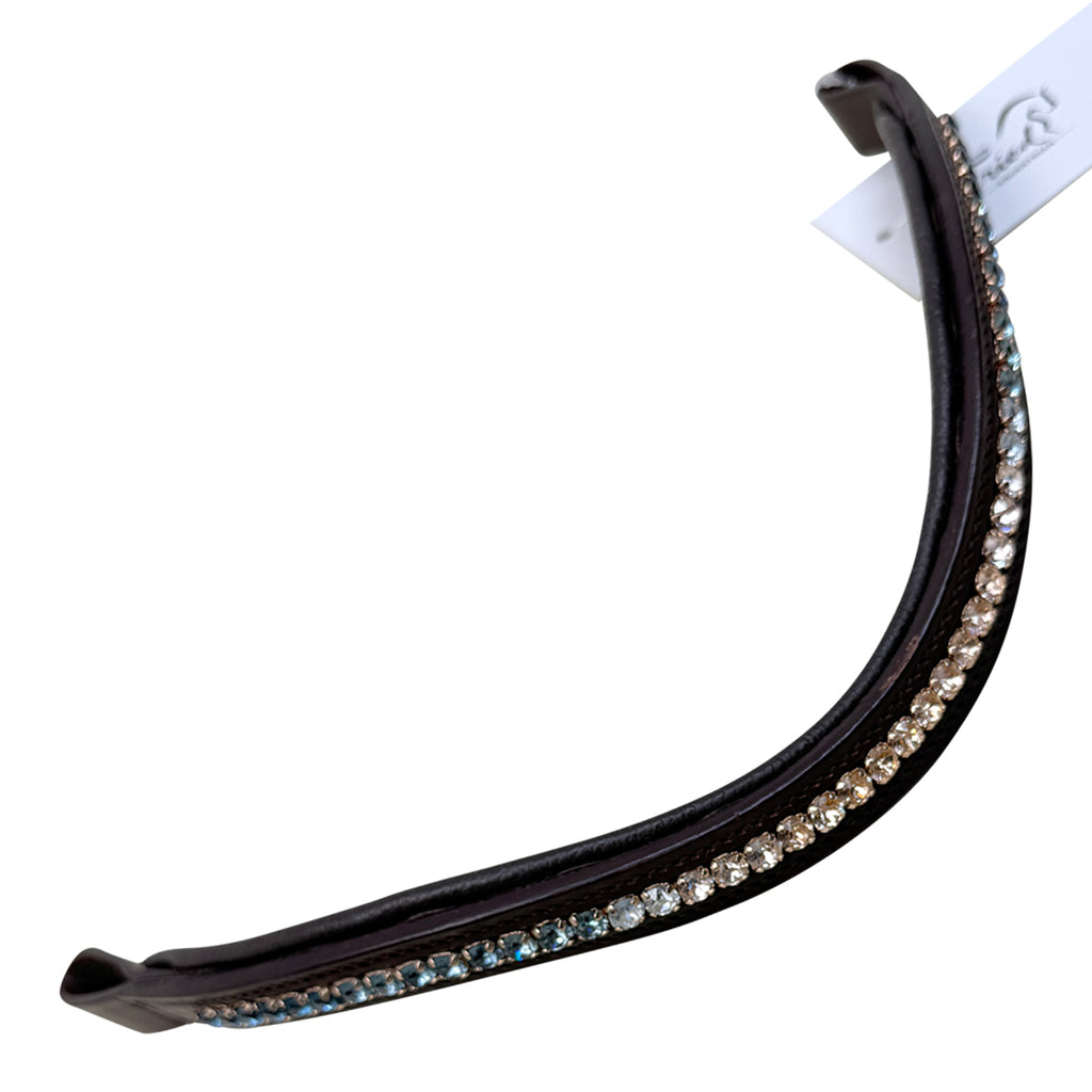 Curved Crystal Browband in Rosegold/Blue/Ombre Crystal