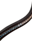 Curved Crystal Browband in Rosegold/Blue/Ombre Crystal