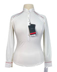 Horse Pilot 'Aerial' Show Shirt in White w/Pink