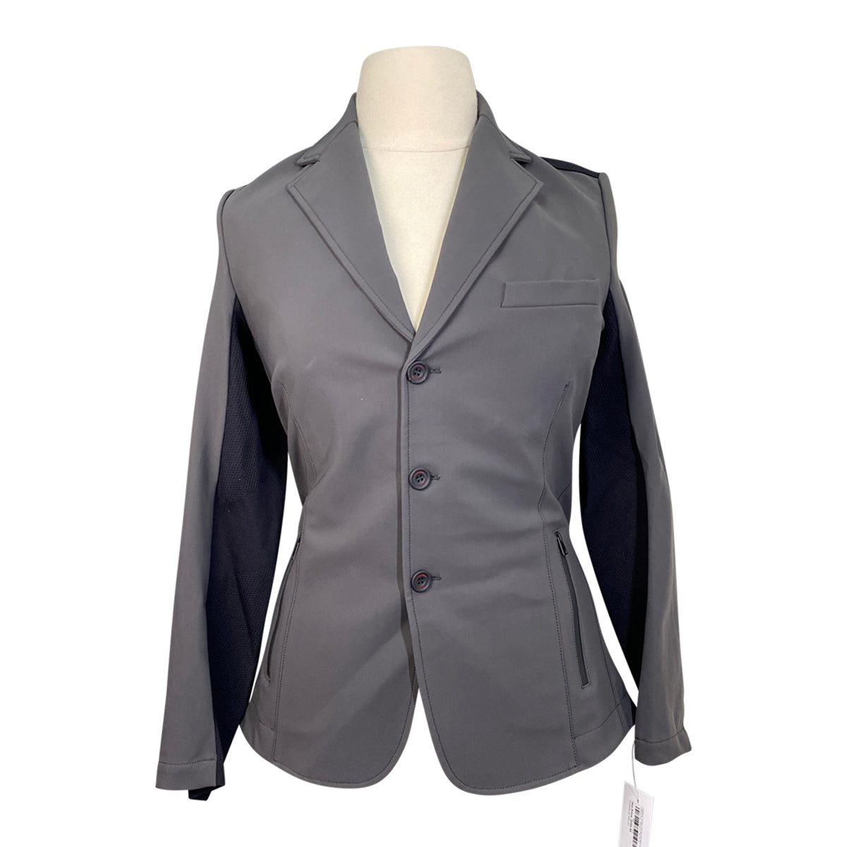 Cavalleria Toscana Tech Zip Knit Show Jacket in Black/Grey