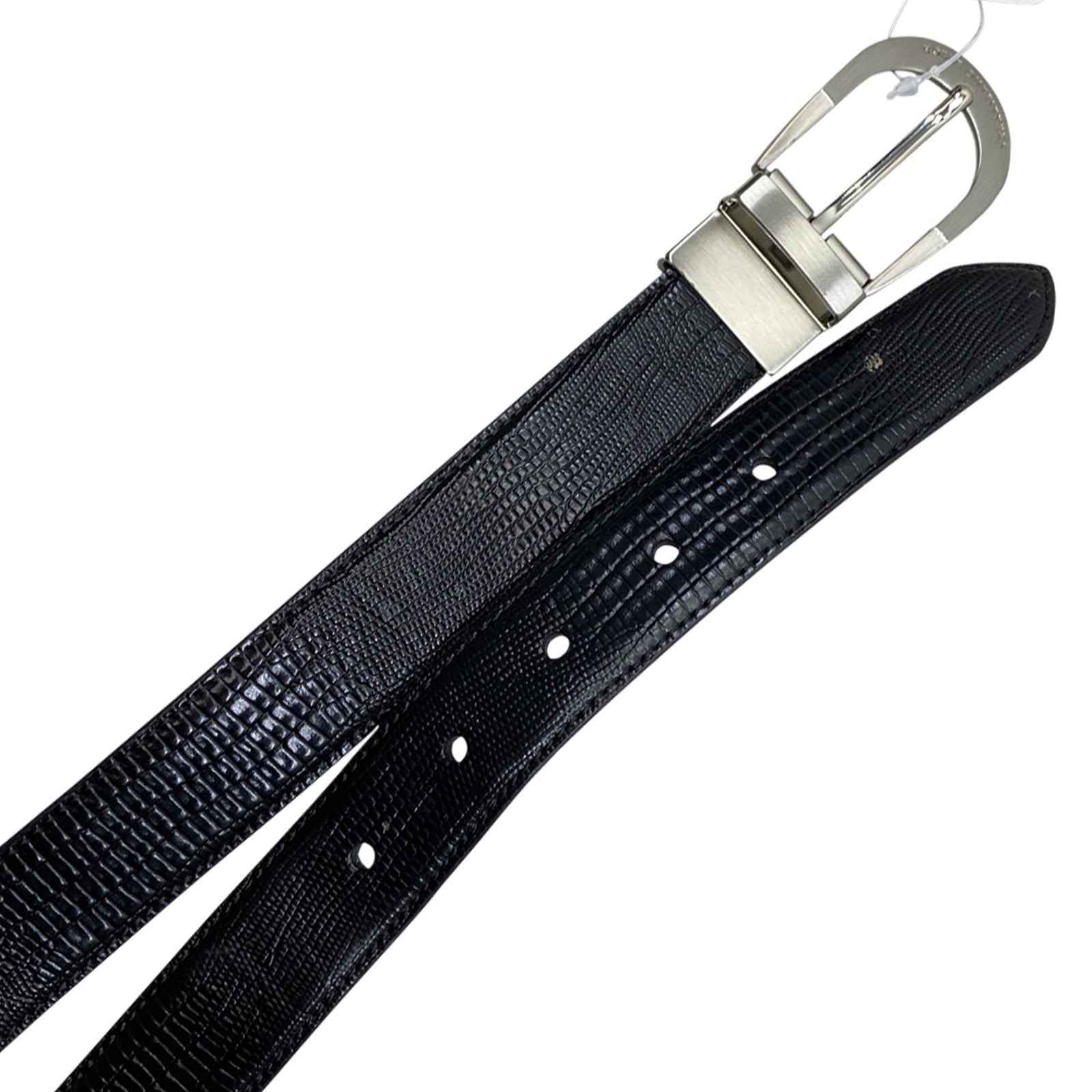 Noble Outfitters Back-to-Back Reversible Belt in Black/Brown Snakeskin - Small