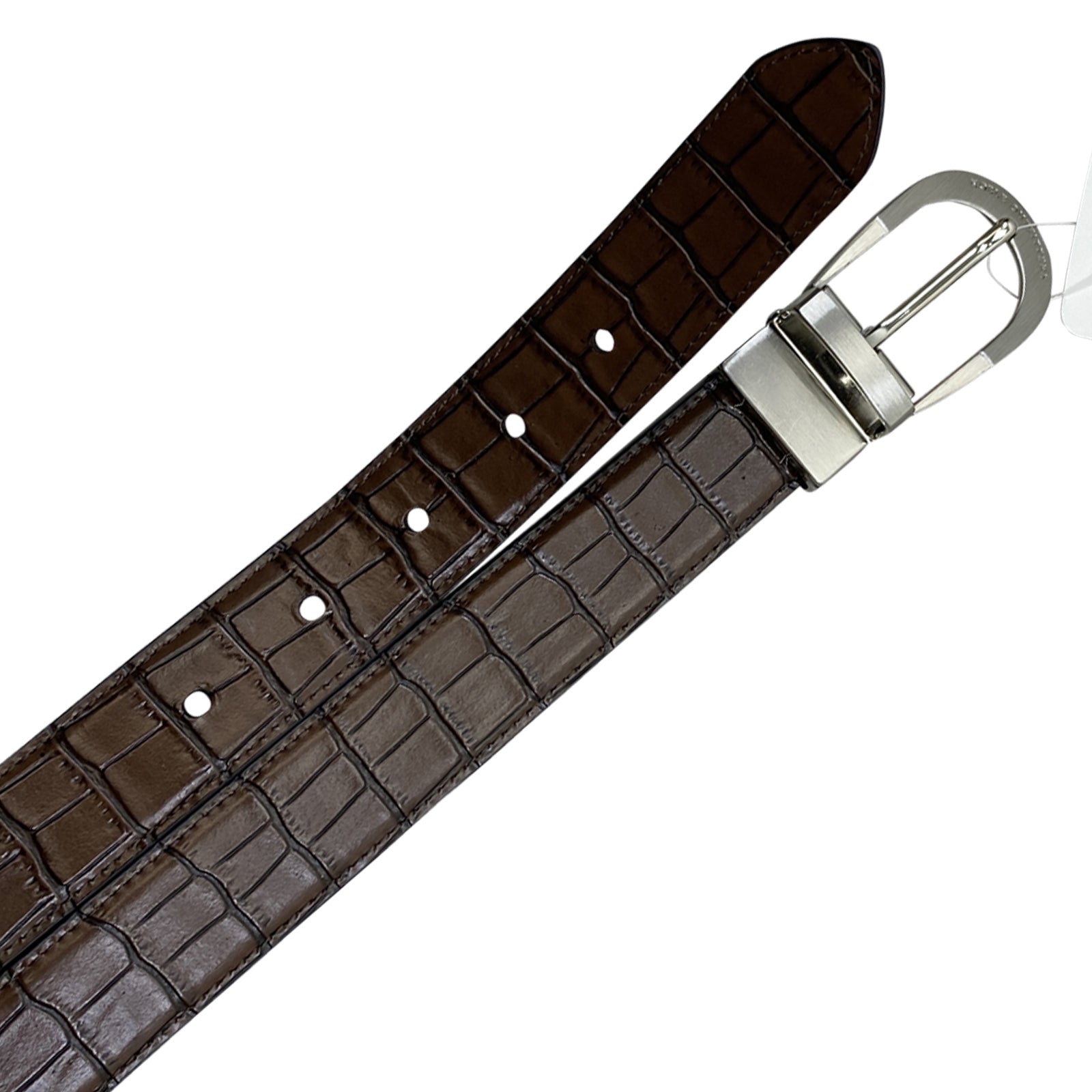 Noble Outfitters Back-to-Back Reversible Belt in Black/Brown Snakeskin - Small