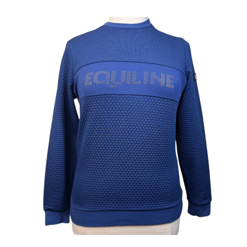 Equiline 'Elspete' Crewneck Sweater in Navy